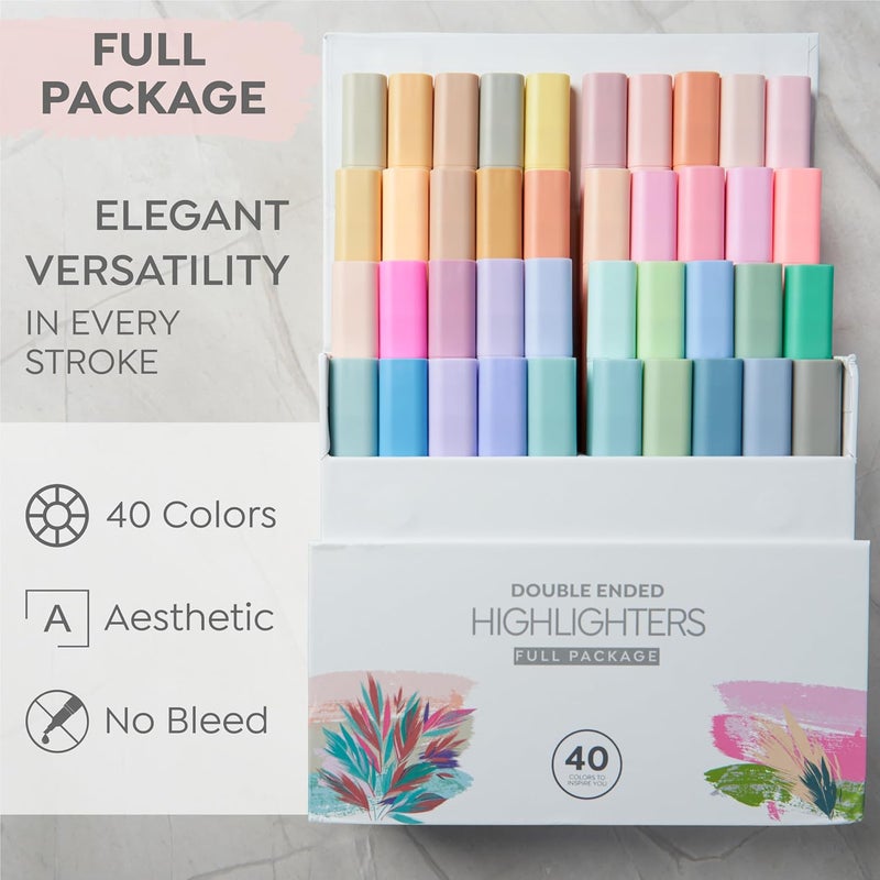 Believe - Aesthetic Bible Highlighters No Bleed Through Assorted Colors, Cute Highlighter Dual Tip For Journaling Supplies And School Accessories, Bible Highlighters And Pens No Bleed (40 PACK) - Image 2